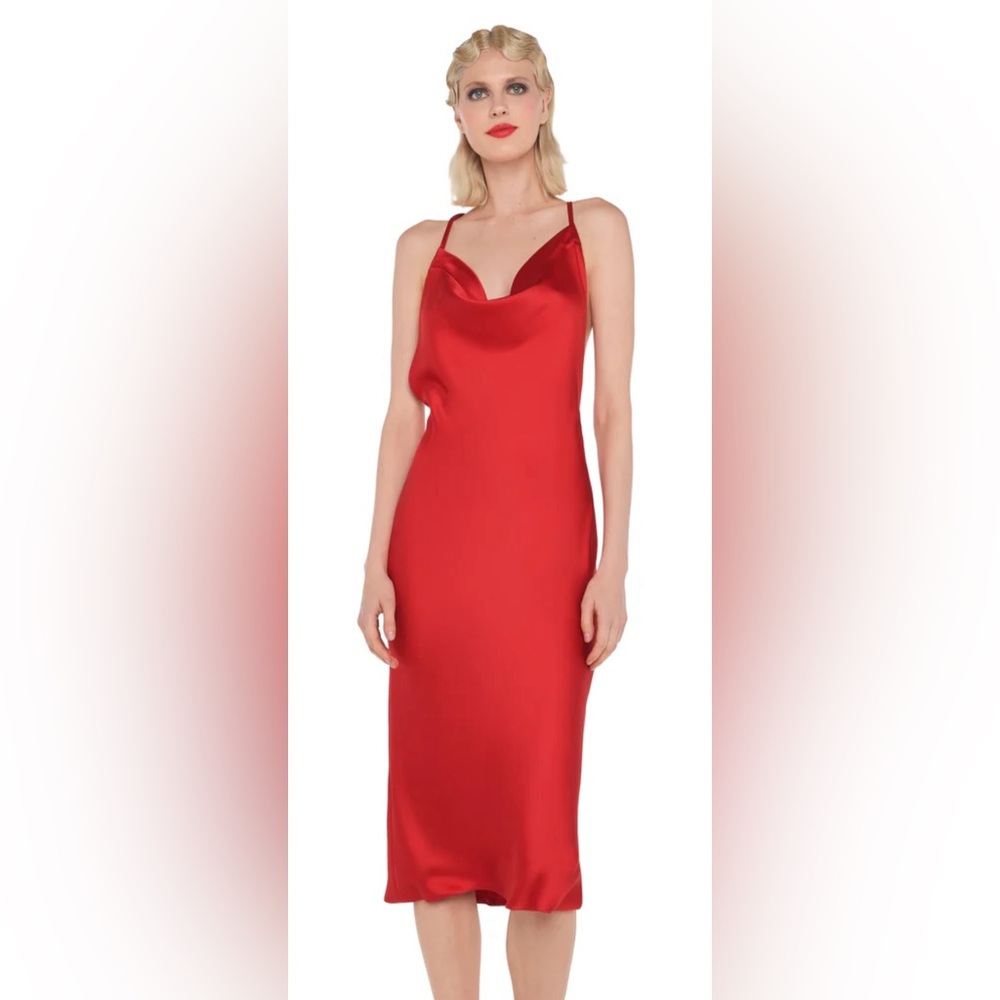 Norma Kamali Cross Back Bias Dress